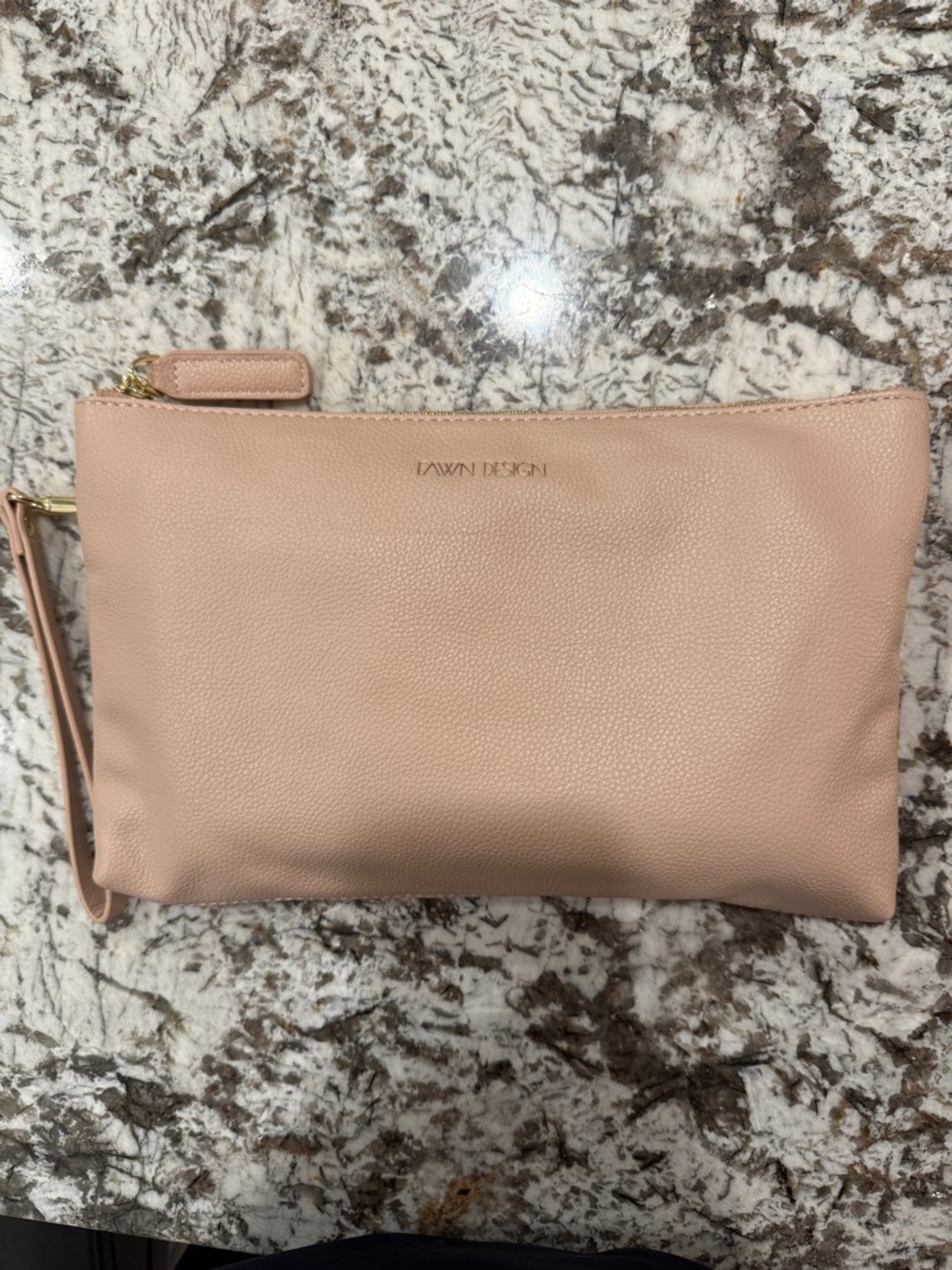 Fawn Design Blush Leather Wristlet Changing Mat